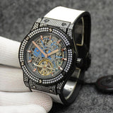 Men's And Women's Fashion Crystal Case Hollow Watch - WOMONA.COM
