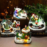 Christmas Rotating Resin Luminous Music Box Ornaments - WOMONA.COM