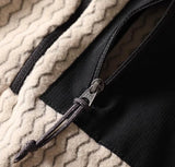 Half Zipper Men's Long-sleeved Coat - WOMONA.COM