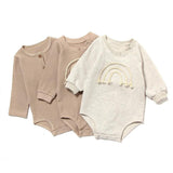 Spring And Autumn Romper R Baby Long Sleeve Waffle - WOMONA.COM