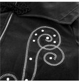 Men's Gothic Halloween Coat Stand Collar Jacket - WOMONA.COM