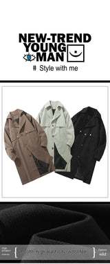 Winter New Mid-length Woolen Coat British Style Men - WOMONA.COM