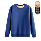 Men's Warm Lambskin Round Neck Hoodie - WOMONA.COM