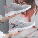 Solid Color Mesh Flying Woven Shoes Injection Moulded - WOMONA.COM