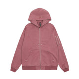 Workwear Washed And Worn Hooded Jacket Men - WOMONA.COM