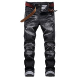 Men's Motorcycle Zipper Oversized Jeans - WOMONA.COM