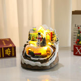 Christmas Rotating Resin Luminous Music Box Ornaments - WOMONA.COM