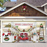 Christmas Background Hanging Cloth Garage - WOMONA.COM