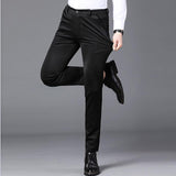 Suit Pants Middle-aged High Elastic Casual Pants - WOMONA.COM