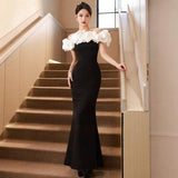 Off-shoulder Temperament Ladies Party Dress