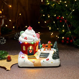 Christmas Rotating Resin Luminous Music Box Ornaments - WOMONA.COM