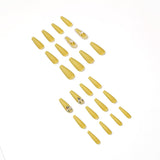 Mustard Yellow Green Wear Nail Butterfly - WOMONA.COM