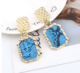 Snake earrings geometric - WOMONA.COM