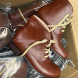 Low Cut Round Head Solid Color Boots - WOMONA.COM