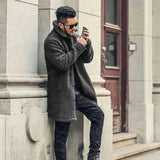 Cotton-padded Mid-length Coat Men's - WOMONA.COM