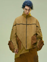 Asymmetric Medium And Long Sandstone Wind Coat - WOMONA.COM