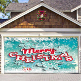 Christmas Background Hanging Cloth Garage - WOMONA.COM