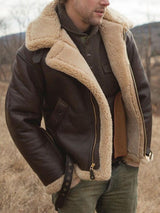 Men's Fashion One-piece Thickened Furry Jacket - WOMONA.COM