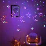 Christmas Twinkling Moon Star String Lamp