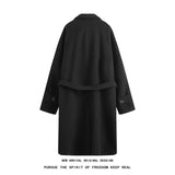 Men's Solid Color Mid-length Woolen Coat - WOMONA.COM