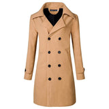 Double Breasted Mid-length Trench Coat - WOMONA.COM