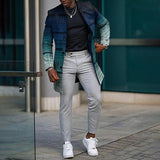 Men's Woolen Stand Collar Mid-length Trench Coat - WOMONA.COM