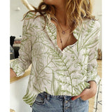 Linen Cotton Washed Single-breasted Long Sleeve Shirt For Women - WOMONA.COM