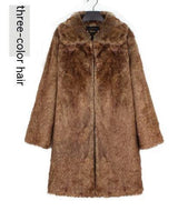 Men's Overcoat Faux Fur Coat Long Trench Coat - WOMONA.COM