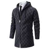 Men's Mid-length Sweater Fashion Casual Hooded Coat - WOMONA.COM