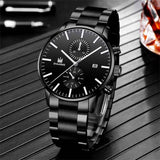 Fake Hree Eye Fashion Business Quartz Watch - WOMONA.COM