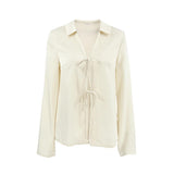 Loose Apricot Cardigan Top Women's Clothing - WOMONA.COM