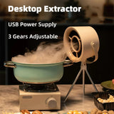 Exhaust Fan Small Kitchen Hood Extractor Barbecue USB Charging