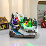 Christmas Rotating Resin Luminous Music Box Ornaments - WOMONA.COM