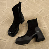 Thick Bottom Chunky Heel Martin Boots Women - WOMONA.COM