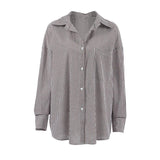 Pure Cotton Plaid Simple Loose Women's Fashion Shirt - WOMONA.COM