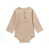 Spring And Autumn Romper R Baby Long Sleeve Waffle - WOMONA.COM
