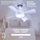 Smart LED Fan Light with Remote & Adjustable Design