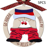 Christmas Gift Pendant Bell Wooden Hanging Decoration Pendant - WOMONA.COM