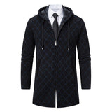 Men's Mid-length Sweater Fashion Casual Hooded Coat - WOMONA.COM