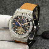 Men's And Women's Fashion Crystal Case Hollow Watch - WOMONA.COM
