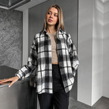 Classic American Plaid Shirt - WOMONA.COM