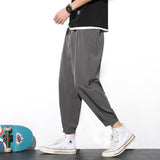 Drawstring Pants Summer Casual Ice Slik Trousers - WOMONA.COM