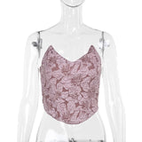 Summer Hot Girl Tube Top Fashion Jacquard Waist Top - WOMONA.COM