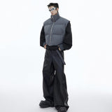 Solid Color Short Standing Collar Cotton Suit - WOMONA.COM