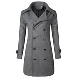 Double Breasted Mid-length Trench Coat - WOMONA.COM