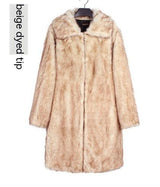 Men's Overcoat Faux Fur Coat Long Trench Coat - WOMONA.COM