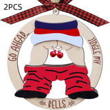 Christmas Gift Pendant Bell Wooden Hanging Decoration Pendant - WOMONA.COM