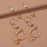 Butterfly Maple Leaf Flower Earrings - WOMONA.COM