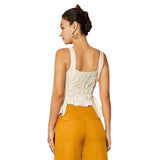 Square Collar Irregular Spaghetti-strap Vest - WOMONA.COM