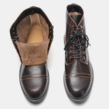 First Layer Calfskin Workwear Martin Boots - WOMONA.COM